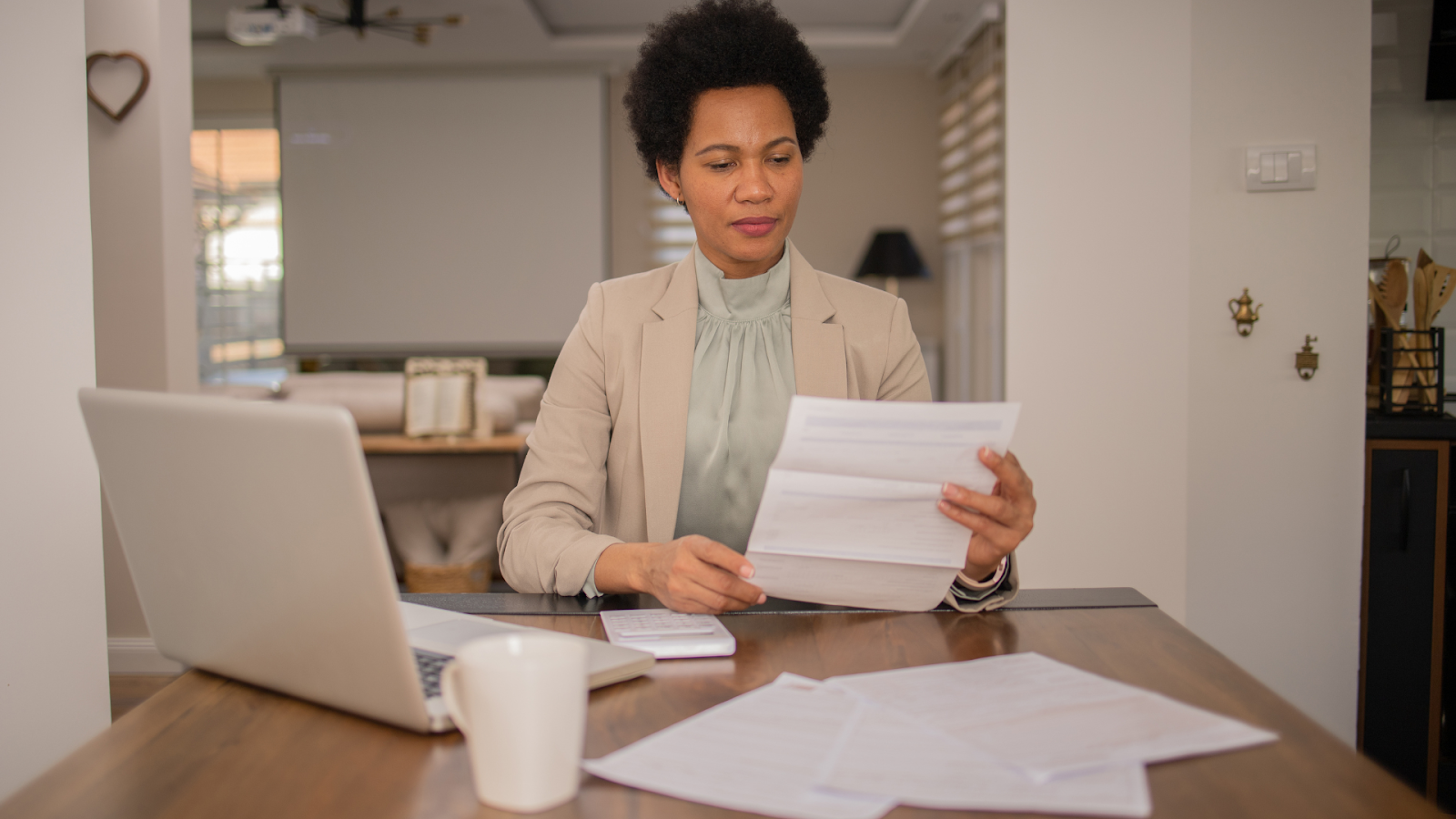 Homeowner reviewing her tax appeal letter