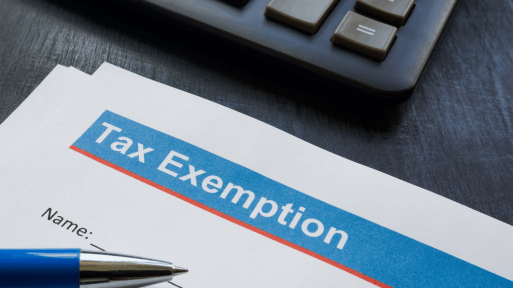 Blank Tax Exemption application form