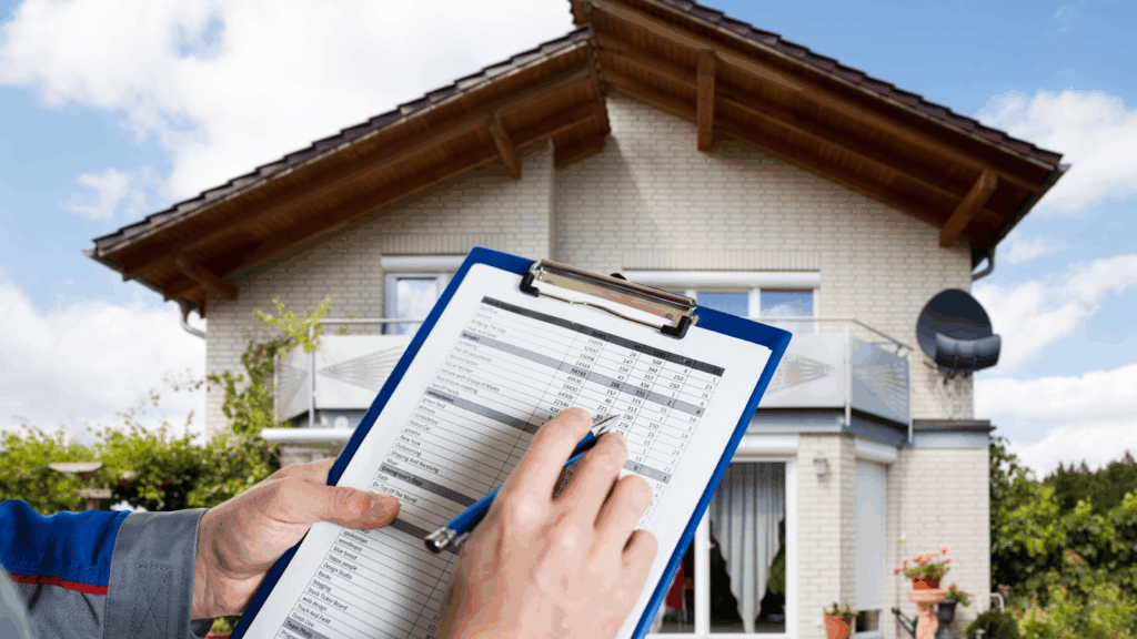 Real estate tax assessment checklist during property inspection
