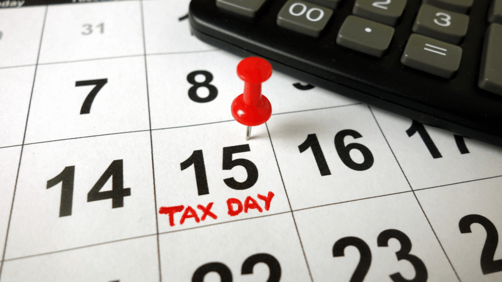 Calendar with pin on May 15 as a reminder for filing an appeal