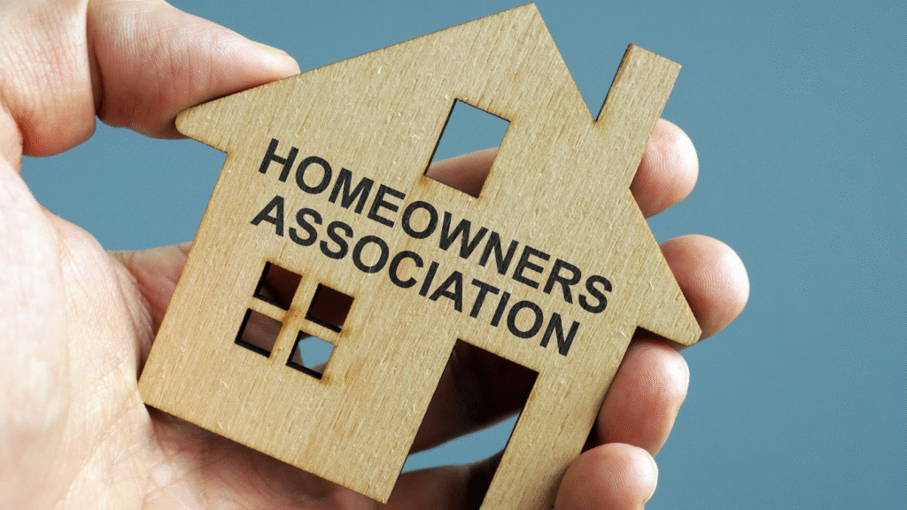 Homeowners Association (HOA) written on a model of home
