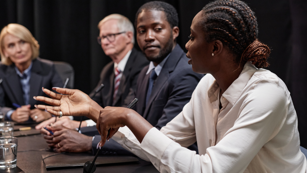 A formal board hearing where a property tax decision is being made