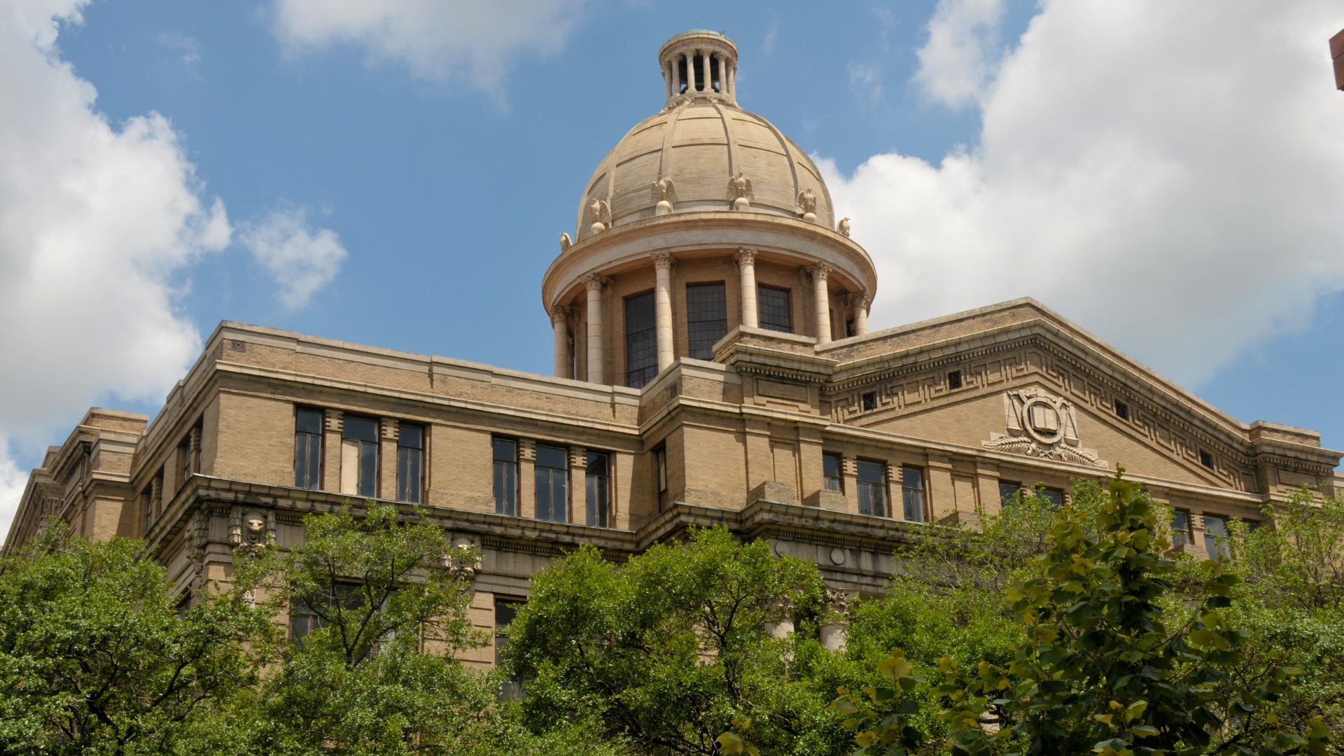 Harris County Courthouse in historic district downtown Houston, Texas