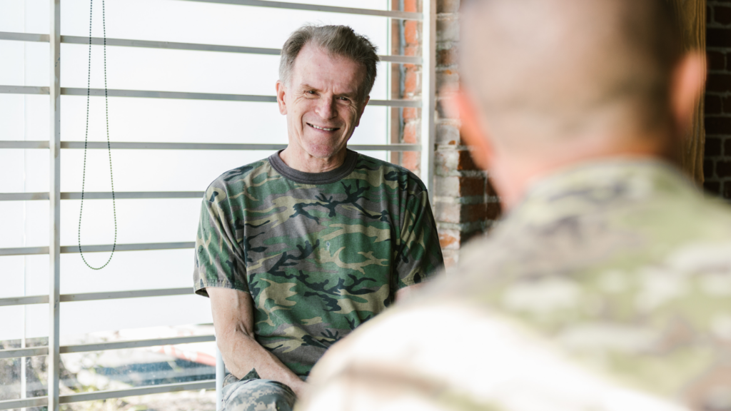 Military veteran learning about eligible property tax exemptions in Texas