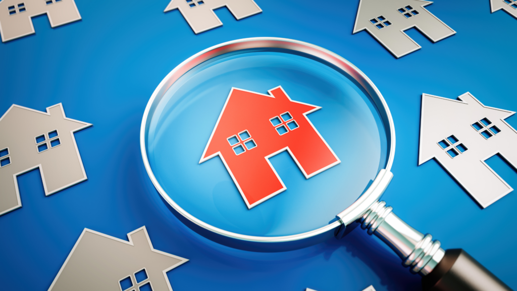 A highlighted property standing out among multiple comparable properties for sale