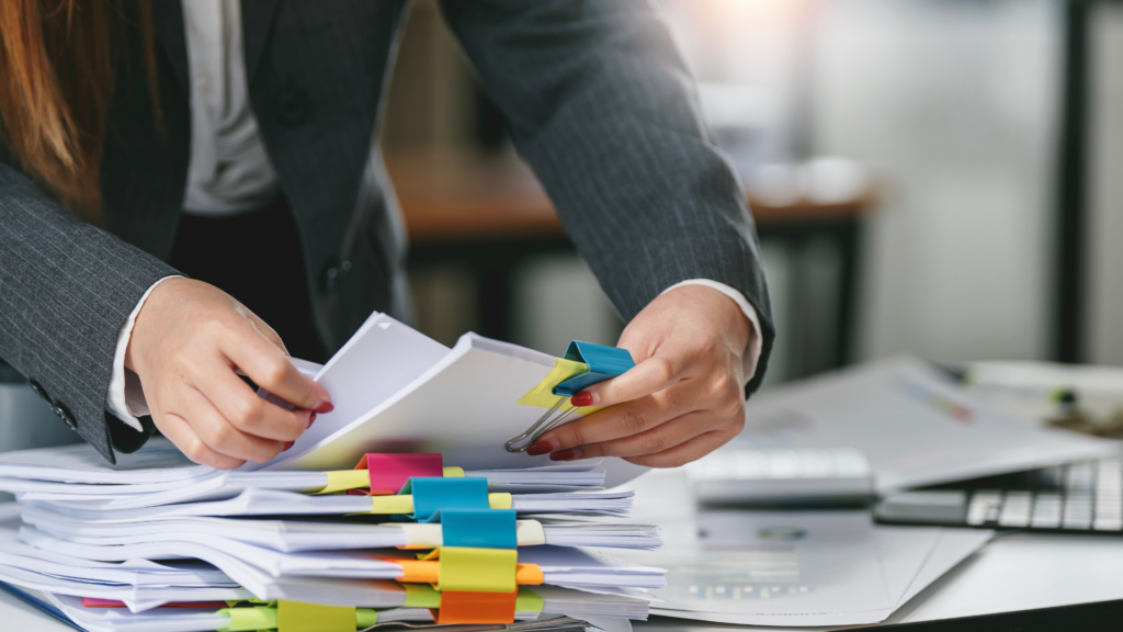 Consultant reviewing property documents to weigh appeal value