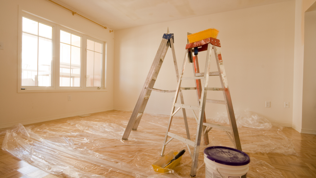 Empty room under renovation showing factors that affect assessment