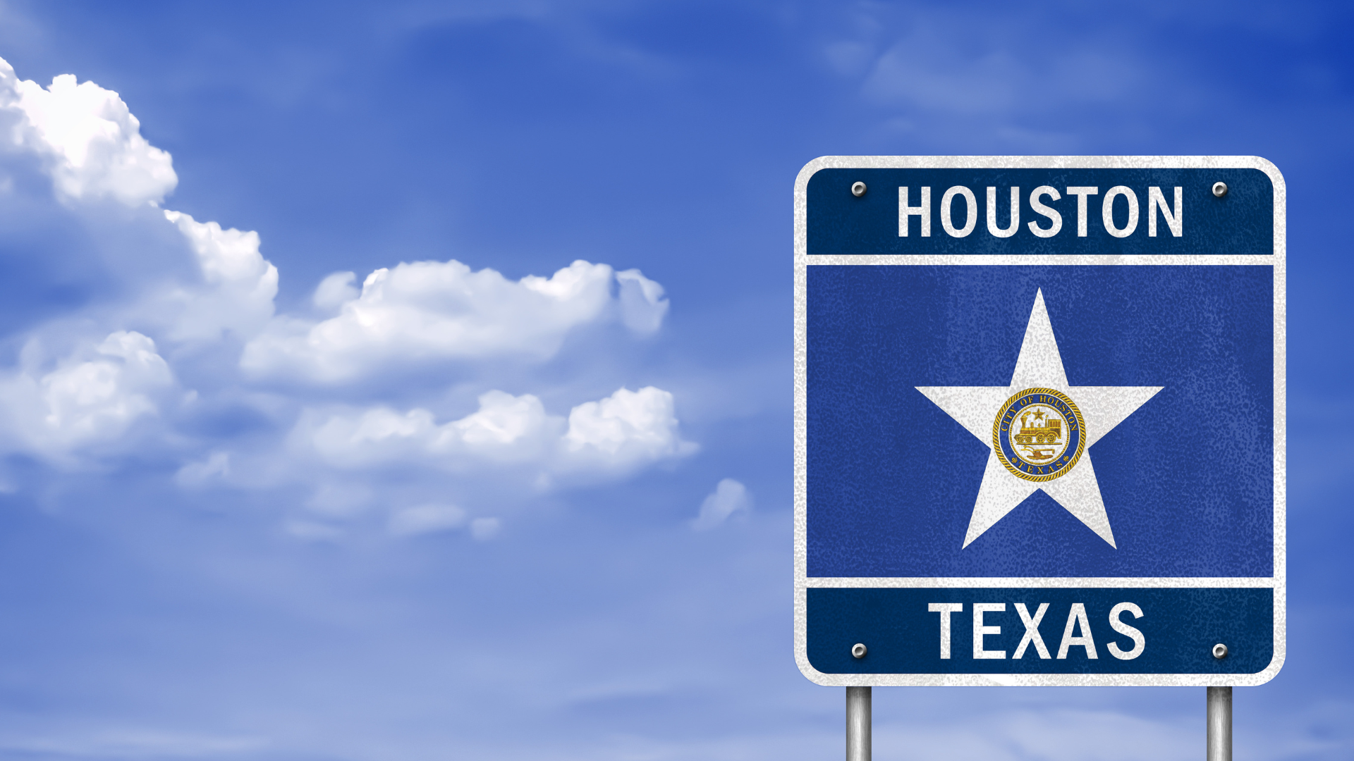 Houston Texas signage marking the area for tax protests