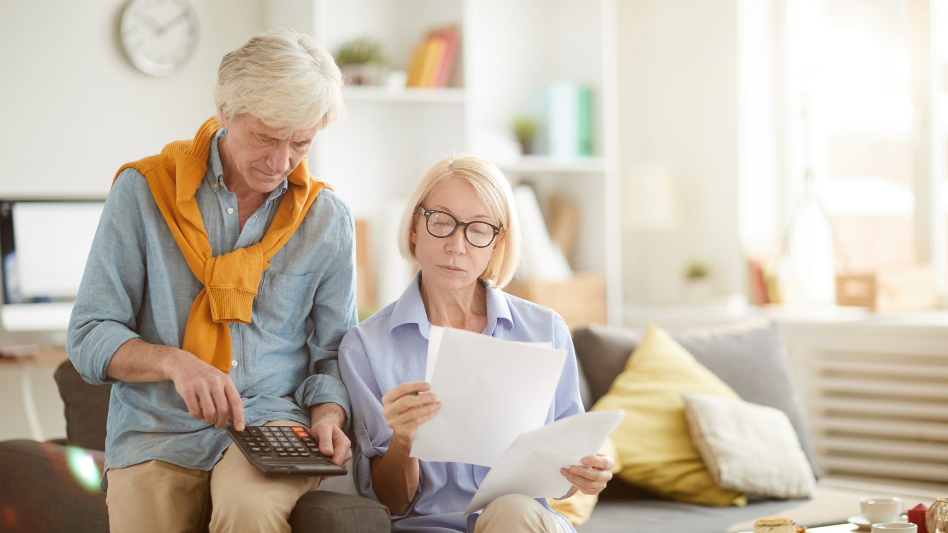 Houston seniors reviewing property tax savings and exemption paperwork