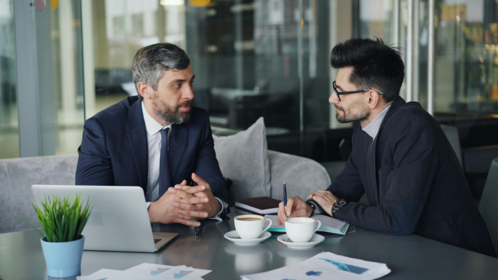 Property tax consultant reviewing combined tax bill reduction with client