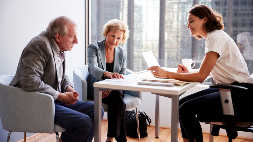 Senior homeowners receiving guidance on exemption application process